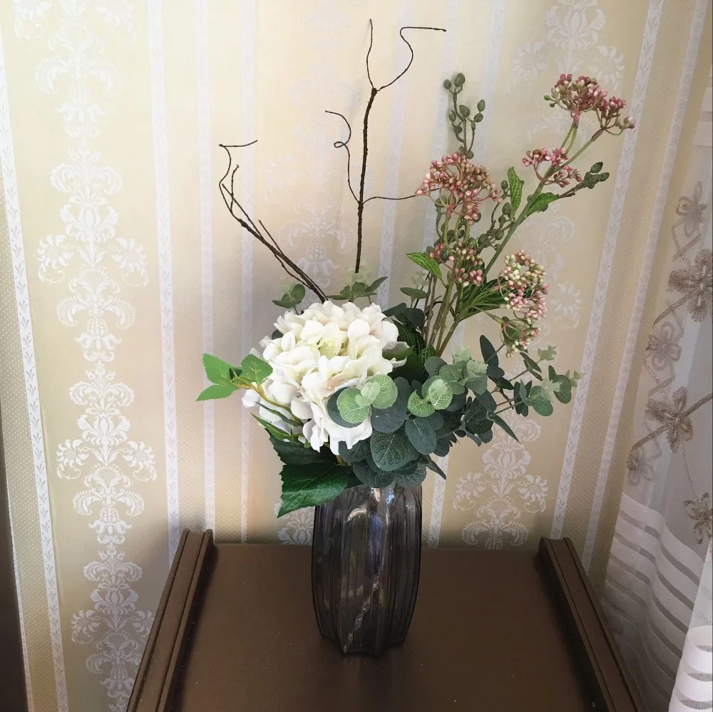 

MIN.order 5$ Mori style flower bouquet eucalyptus dried branch Monstera Leaf bouquet wedding orchid arrangement accesory