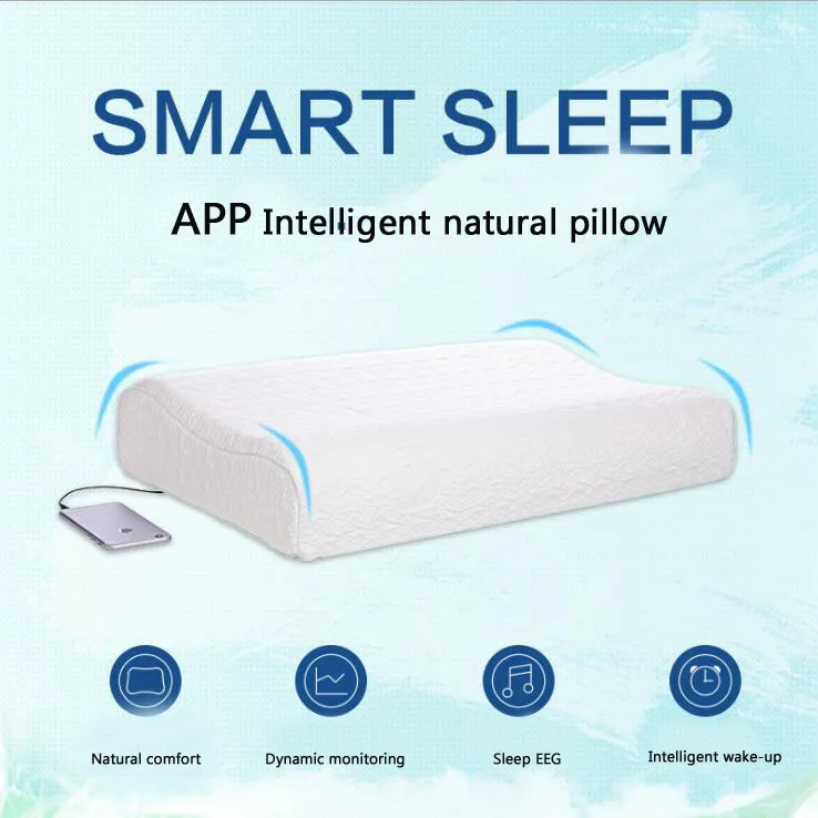 

New Product Intelligent Promote Sleep Latex Pillow With Tencel cover, Natural Latex Neck Smart Pillow Music