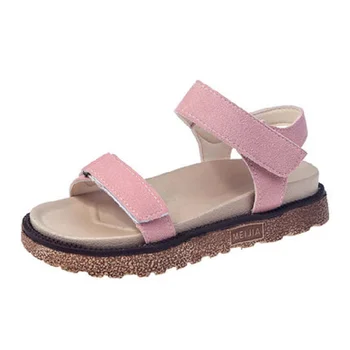 

Shoes women 2019 summer new wild thick bottom beach shoes soft bottom wear non-slip solid color Roman sandals