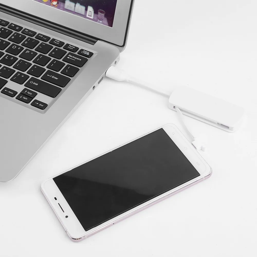 

Multifunctional OTG-Y-05 Smart Phones Data Line Cable Portable Size OTG USB Charging Cable Data Transmission Cable White