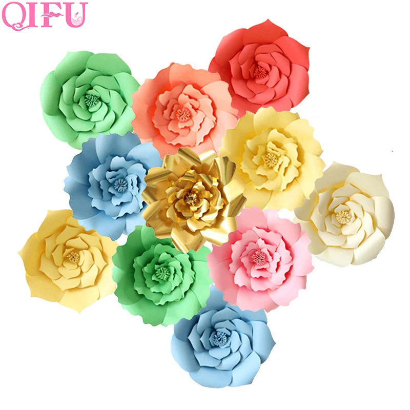 QIFU DIY Paper Flowers Wall Decorations Children Photo Background Artificial Flower For Wedding Favors And Gifts Paper Flowers QIFU DIY Paper Flowers Wall Decorations Children Photo Background Artificial Flower For Wedding Favors And Gifts Paper Flowers