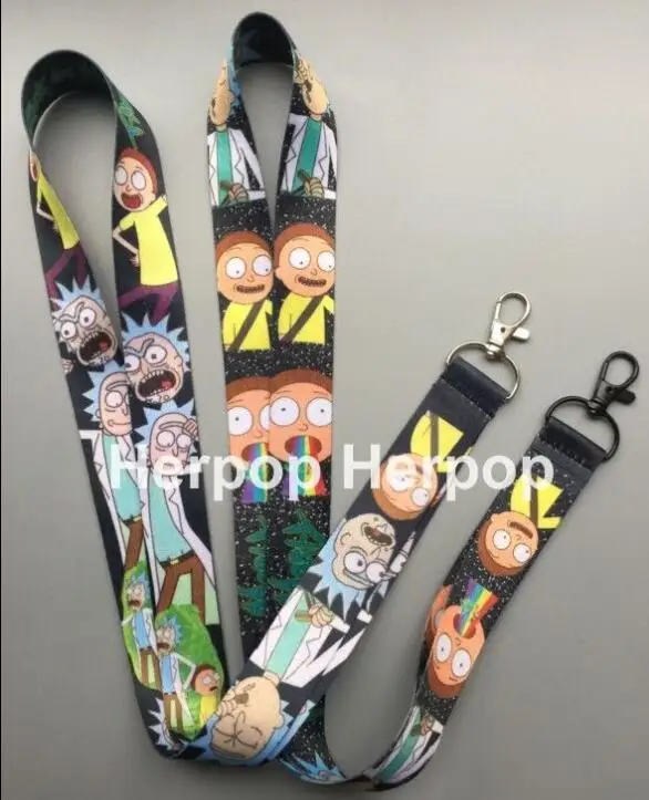 

50 pcs /Wholesale lot Cartoon Rick And Morty mix Necklace Strap Lanyards Cell Phone PDA Key ID Strap Charms