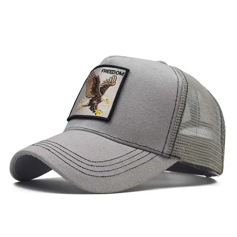

WZCX 2019 Fashion New Embroidery Animal Splice Baseball Cap Mesh Unisex Adjustable Hip Hop Cap Adult Hat