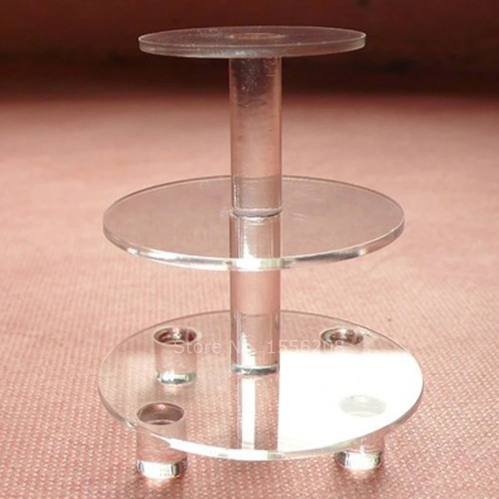 

1 PC Transparent Round 3 Tier Acrylic Cupcake Display Stand Cake Dessert Pastry Stand Acrylic Cupcake Holder With Base