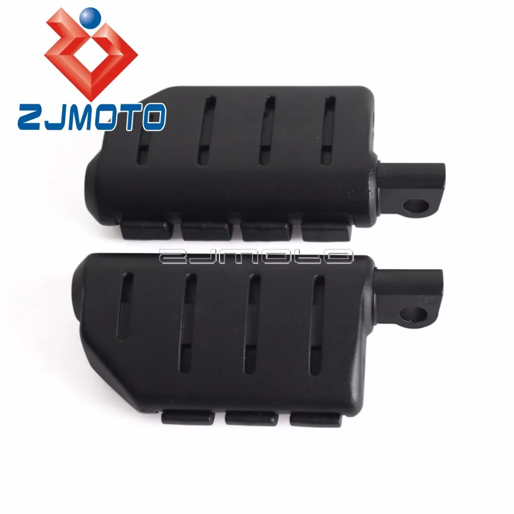 Black Dually Highway Footpegs Motorcycle Footrests For Harley Softail