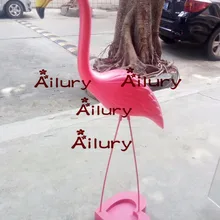 Новое поступление, H80cm, 1 комплект розовый Фламинго С браслет с сердцем, садовые украшения, свадебное окно oranment