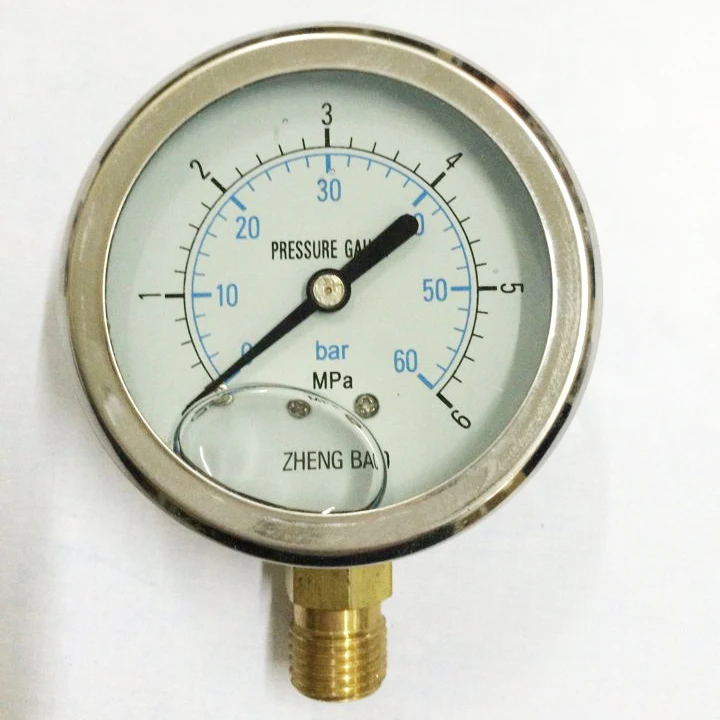 Zhengbao hydraulic oil pressure gauge YN 60 0 6 vibration proof pressure gauge (full range