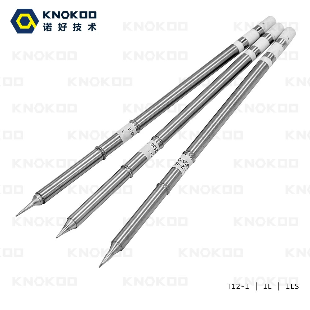 

KNOKOO Lead free replacement soldering iron tips T12-I T12-IL T12-ILS for FX951/FX 952 soldering station FM2027/FM2028 iron