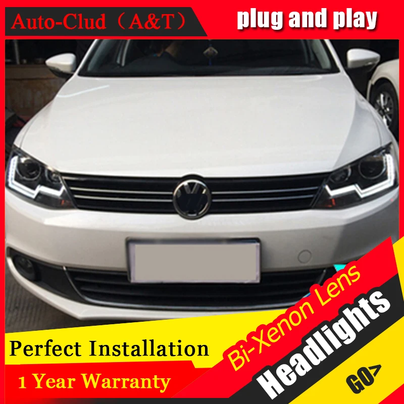 Auto Clud 2011 2014 For vw jetta headlights For VW jetta MK6 head lamps LED light