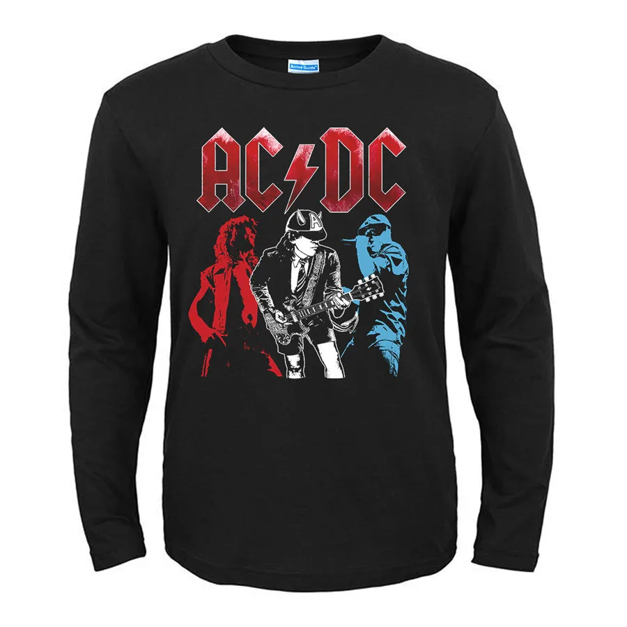 9 дизайнов винтажная ACDC AC/DC рок брендовая гитара Мужская и женская рубашка с длинными рукавами хэви-метал, панк стиль Фитнес тяжелый рок рокер - Цвет: 7