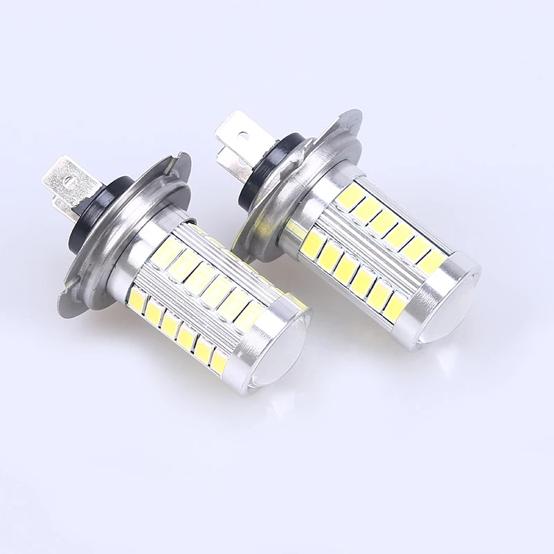 

1 Pair White H7 5730 33 SMD LED DRL Daytime Running Lights Indicate High Power Fog Lamps Super Bright Car External Lights