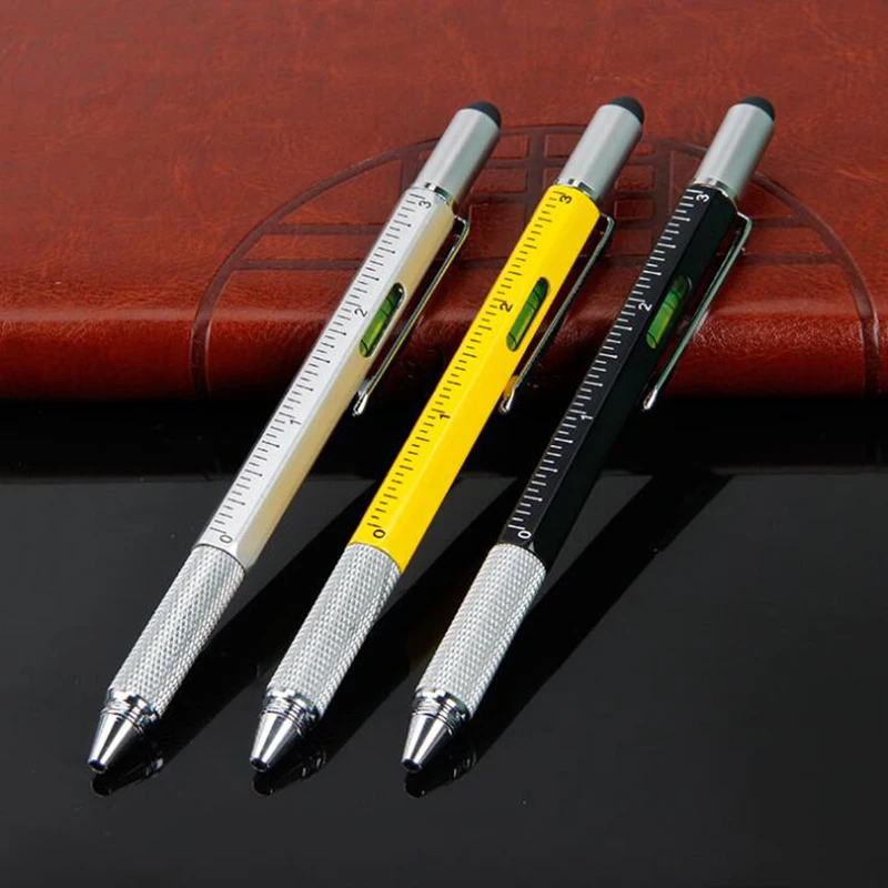 

Metal Ball Pen Multi-function Screwdriver Spirit Level Metal Touch Screen Ball Pen Child Gift Stationery Office Supplies 1pc