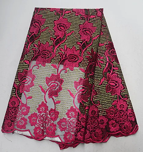 

embroidered flowers pattern design nice african net tulle lace fabric good quality free shipping french lace for dress psoc162