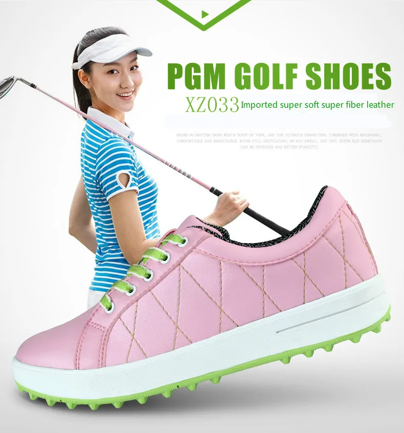 PGM гольф женская обувь Гольф водонепроницаемые кроссовки алмазные плетеные туфли для женщин Летняя дышащая Спортивная обувь