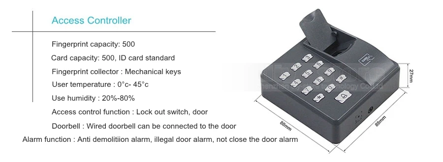 DIYSECUR биометрический отпечаток пальца RFID 125 кГц Пароль Клавиатура система контроля допуска к двери комплект+ замок удара