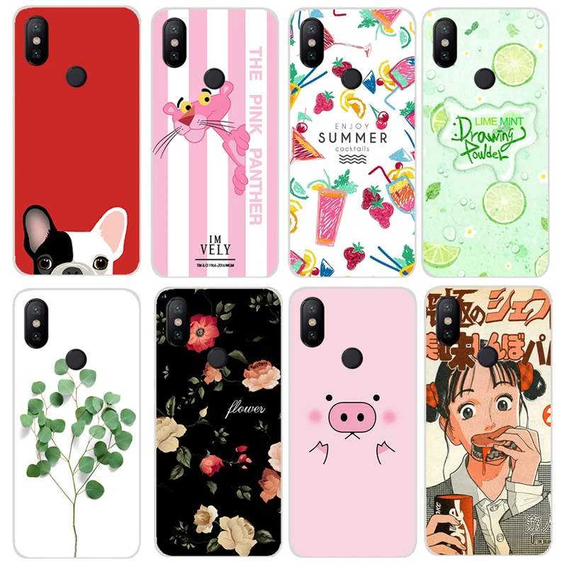 3D милый дизайн xiaomi mi a2 чехол для Xiaomi Mi мультяшный 20 узоров собака кошка телефонные