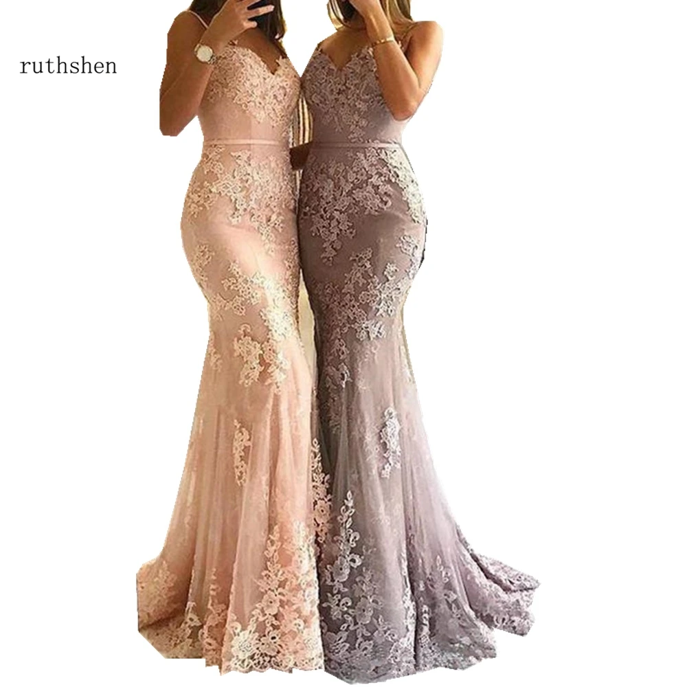 2019 Sexy Mermaid Evening Dresses Long Appliques Lace Prom Dress Spaghetti Strap Vestido de Noiva Party Gown Robe De Mariee 2019 Sexy Mermaid Evening Dresses Long Appliques Lace Prom Dress Spaghetti Strap Vestido de Noiva Party Gown Robe De Mariee