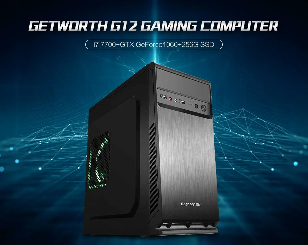 Getworth G12 игровой компьютер I7 7700 1060 6 г 8 г ОЗУ 240 г SSD Красочные видеокарта ASUS материнская плата настольных игр PC 400 Вт