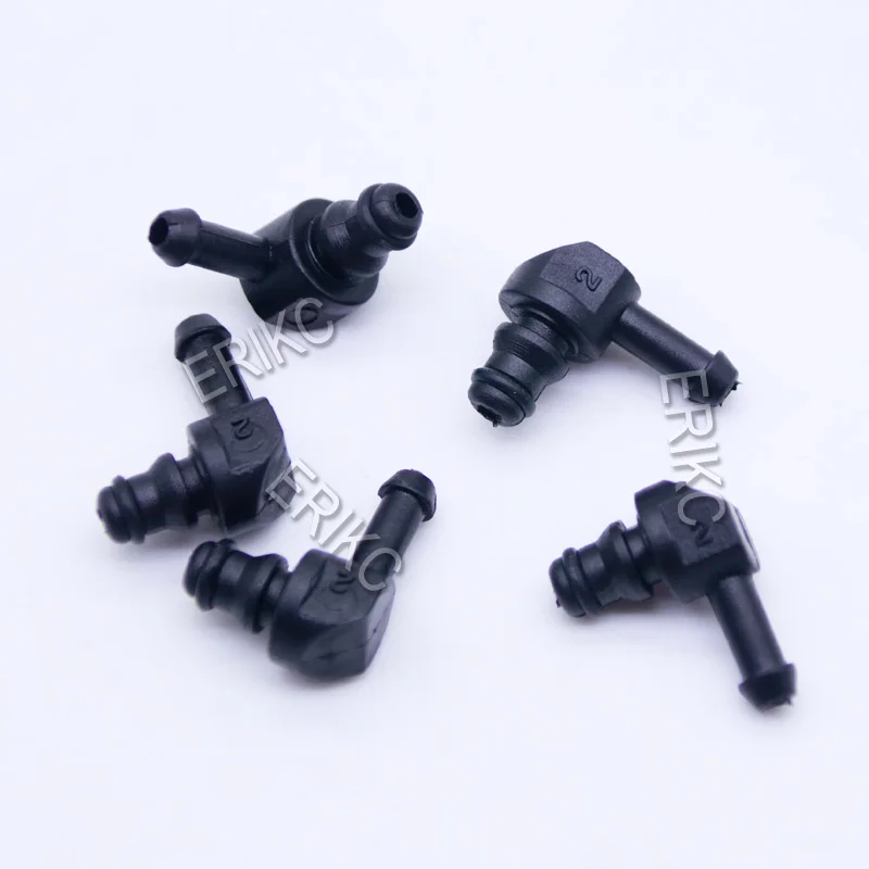 Hose Coupler 10PCS Common Rail Injector Return Oil Backflow Pipe Connector L Type Plastic Tee Joint Fitting Bosch 110 Series Injector