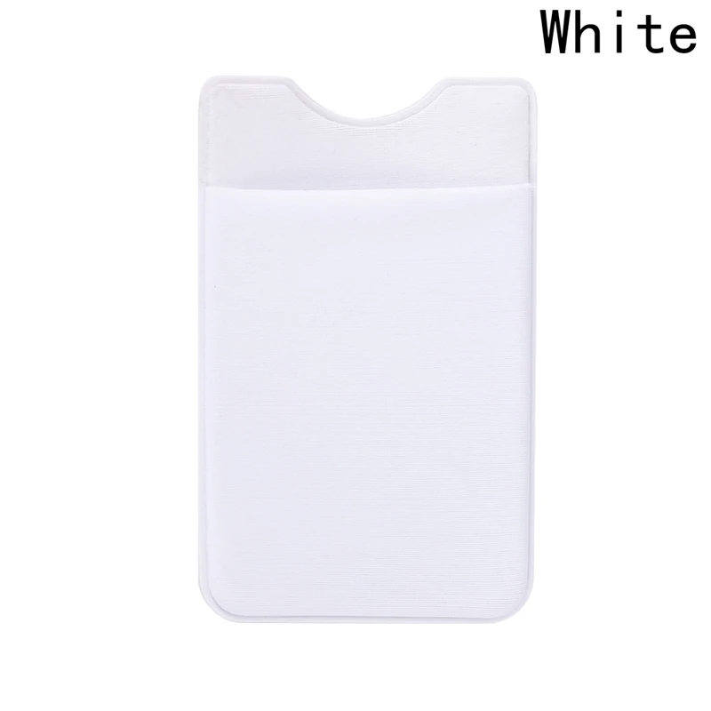 Лайкровый портативный карман для мобильного телефона для iphone для xiaomi, чехол с наклейкой, кошелек, клеящийся держатель для карт - Цвет: Белый