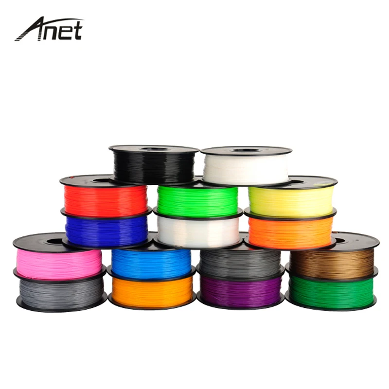 

Anet 10 Rolls 1KG ABS PLA 3D Printer Filament 1.75mm Plastic Rubber Consumables Material for 3D Printer/3D Pen/Reprap/Makerbot