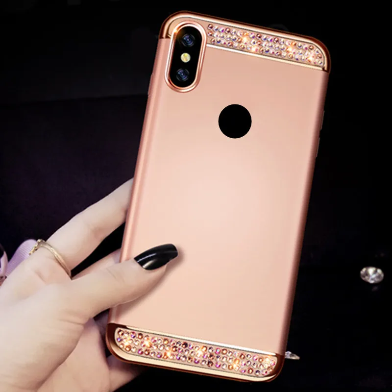 

for Xiaomi Mi 8 se 6 6x Mix 2 Luxury Glitter Bling Hard PC Case for Redmi note 7 S2 6 5 Plus Note 5 pro 5a prime Cover