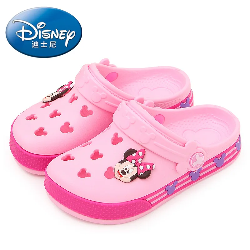 2019 Disney Minnie chaussures trou pour enfants été garçons et filles pantoufles Mickey Minnie chaussures de plage pour enfants