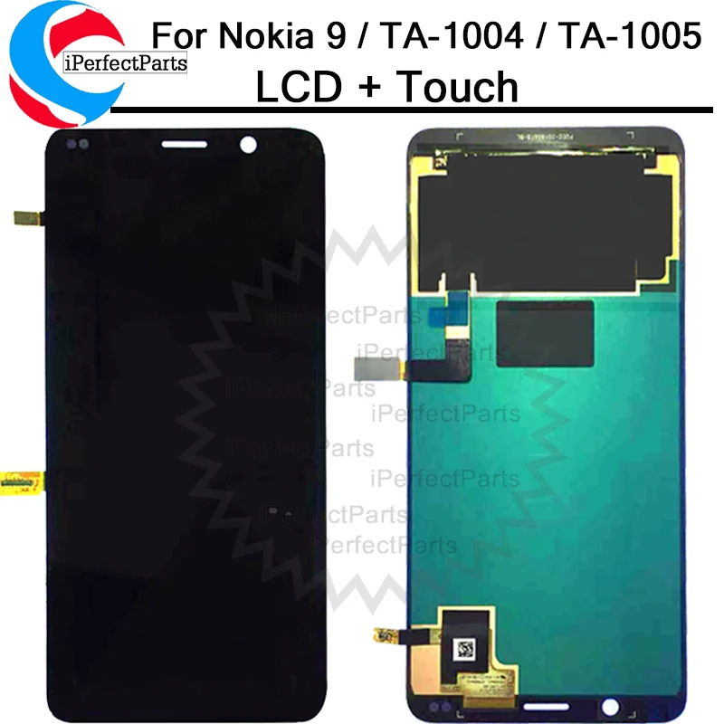 

For Nokia 9 LCD Display Touch Screen Digitizer 2018 version TA-1004 TA-1005 For Nokia 9 LCD C9 Screen Replacement + tools