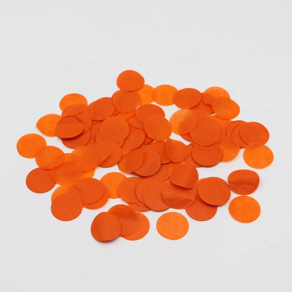 20g/lot 1inch 2.5cm Orange Round Tissue Paper Confetti Bridal Shower Birthday Party Throwing Wedding Casamento Decoration Supply |