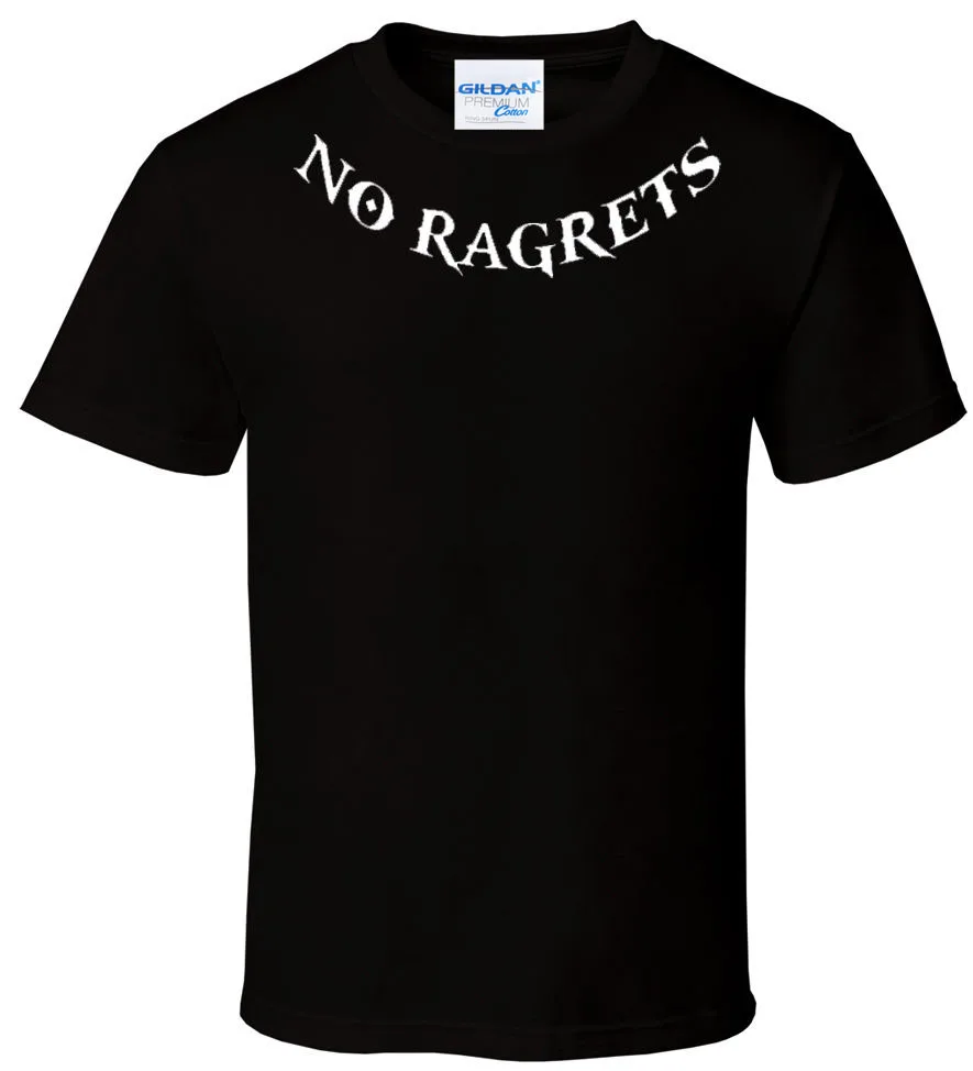 

2019 New Summer Men Hot Sale T shirts Tops No Ragrets We're The Millers Tattoo Funny Regret White O Neck Cotton T-Shirt
