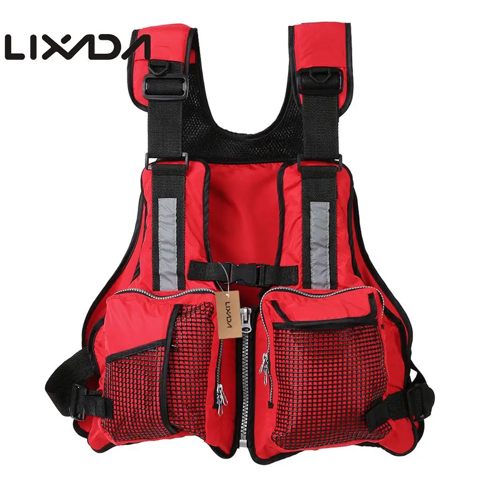 

Lixada Fly Fishing Vest Multi Pockets Fishing Life Jacket Sailing Kayaking Jacket Waistcoat With Floam for Pesca Utility Vest