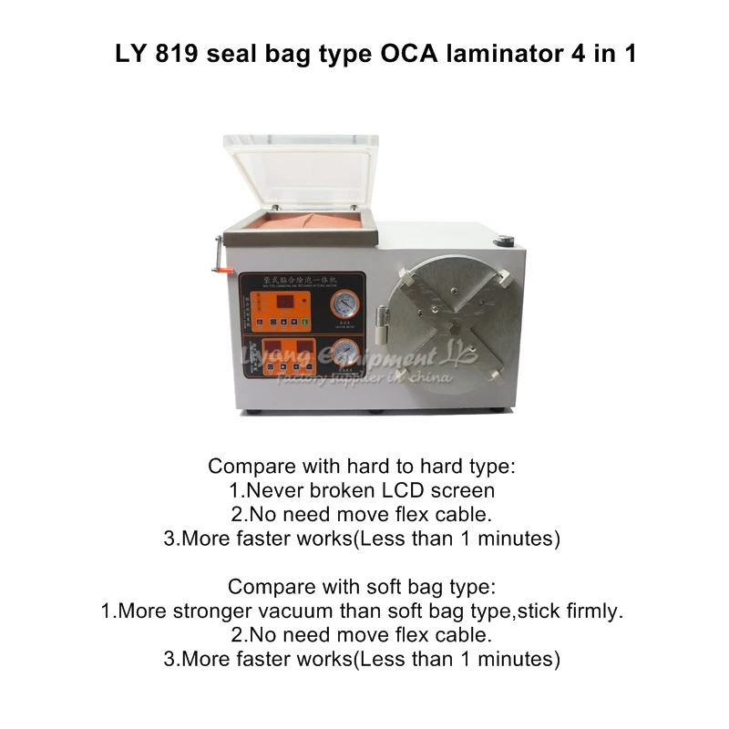 full set mobile lcd repair OCA laminating machine FS-06 liquid nitrogen frozen Separator Bubble defoamer