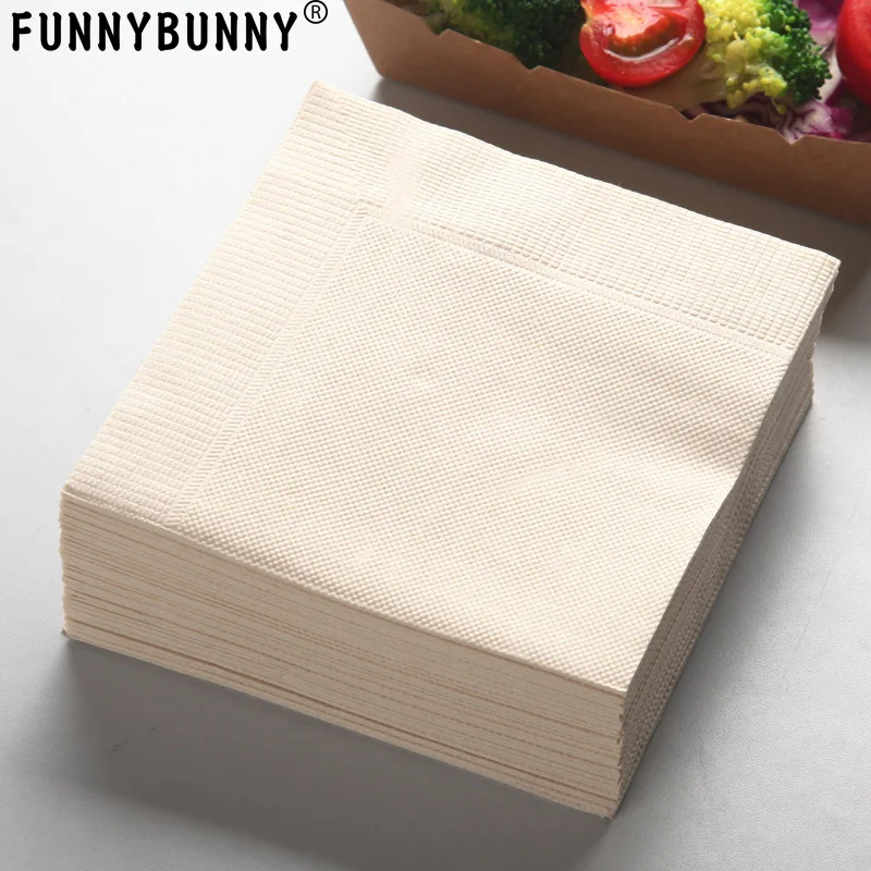 

Touch of Color 50 Count 2-Ply Paper Dinner Napkins, Ivory Birthday party wedding & Engagement Disposable Party Tableware