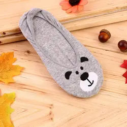 2018 Новое поступление, милые хлопковые носки-башмачки с рисунком медведя, кота, кролика, женские короткие носки с принтом животных