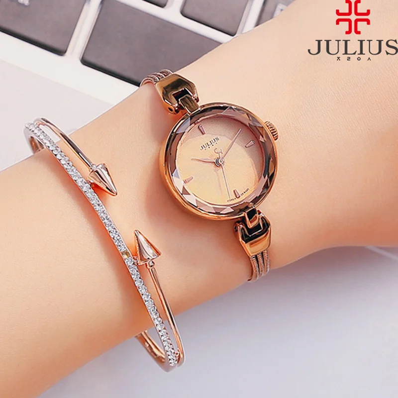 Топ Леди женские часы Япония кварцевые часы тонкой моды платье змея браслет цепочка Офис Бизнес девушка подарок на день рождения Julius Box