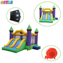 Горячая ПВХ брезент небольшой надувной батут с горкой/надувные combo/надувной замок+ DHL