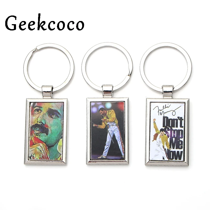 

Freddie Mercury keychain personalized car key chain bag charm key ring for patry favors gift couple jewelry presents J0351