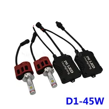 1Pair Car styling LED Headlight Bulbs P6 90W D1 9000LM White 6000K Bright Light With Luxeon ZES Car LED Chip Lamp