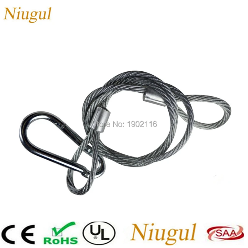 10PCS 85cm Stainless Steel Rope Wire Safety Cables With Looped Ends For