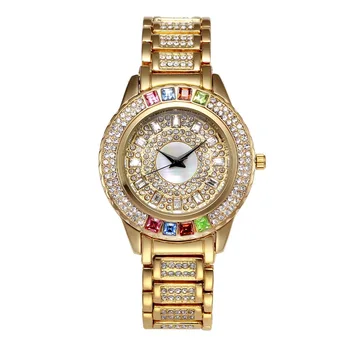 

Hot fashion ladies watch diamond crystal metal watch women quartz clock top brand luxury bracelets wristwatches relogio feminino
