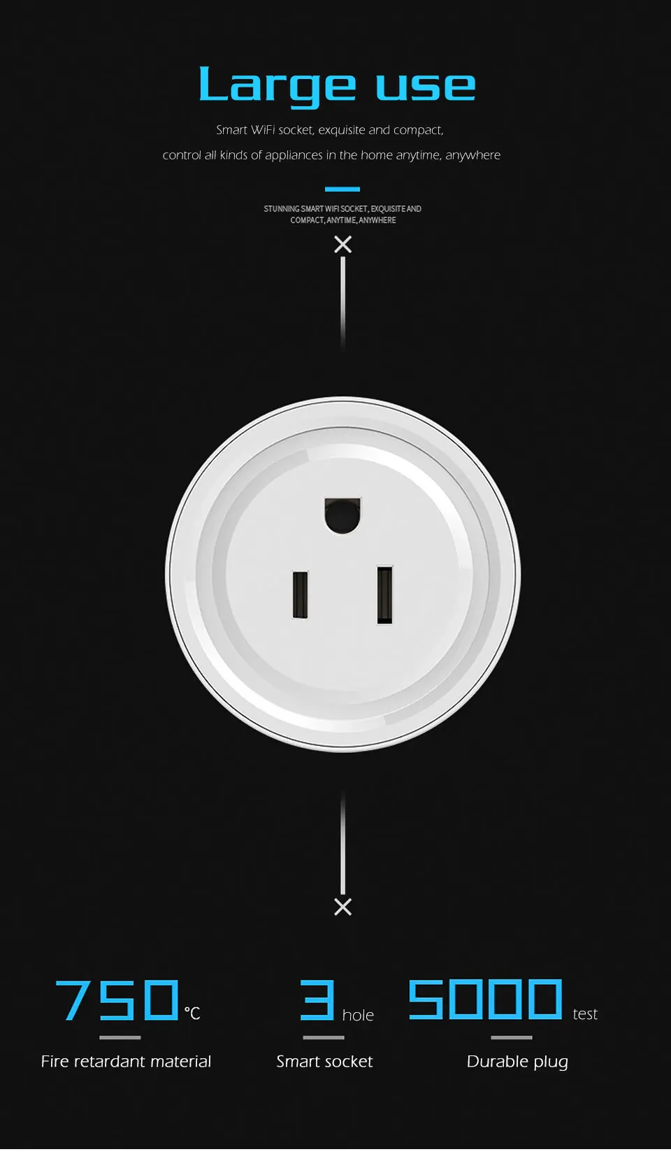 USA Smart Socket Wifi Wireless APP Remote Power Switch Home Power Plug for Amazon Alexa Google Wireless Outlet Voice Intelligent (7)
