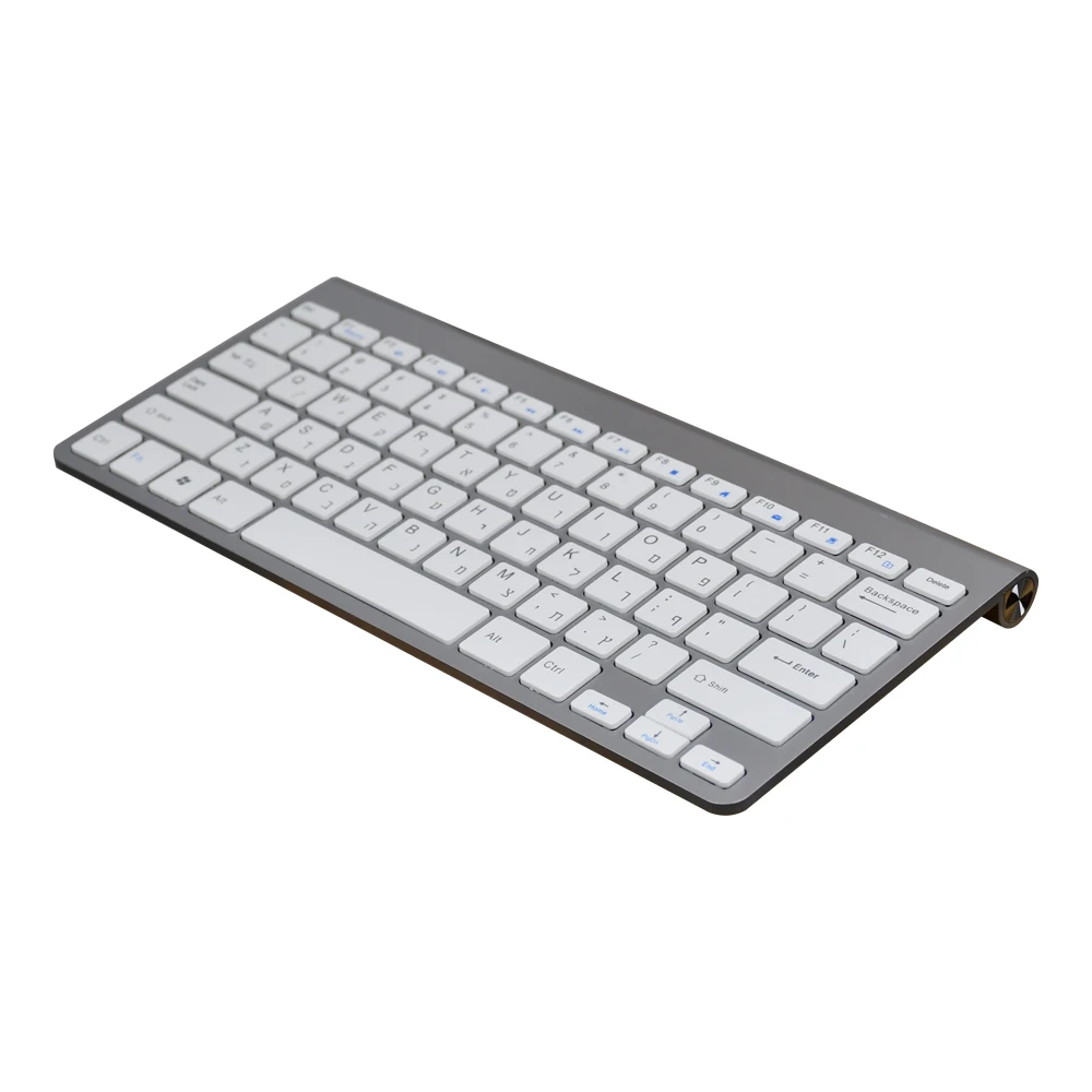 Zienstar ультра тонкая 2,4 ГГц Беспроводная клавиатура для Macbook/PC компьютера/ноутбука/Smart tv с usb-приемником, английский/Fr/Испанский/Ru