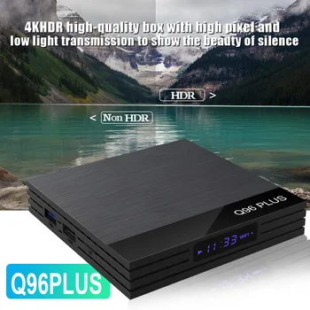 

Q96 PLUS Smart TV Box RK3328 Quad Core 4K Set Top Box BT4.0 4GB/32GB Miracast DLNA WiFi TV Box Media Player with Digital Display