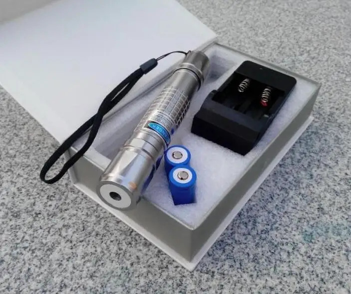 

Most Powerful Military 100000m 450nm Blue Laser Pointers SOS Flashlight Burn Match Candle Lit Cigarette Wicked LAZER Torch