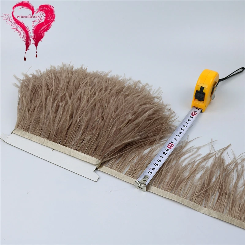 16 coffee ostrich feather fringe 5