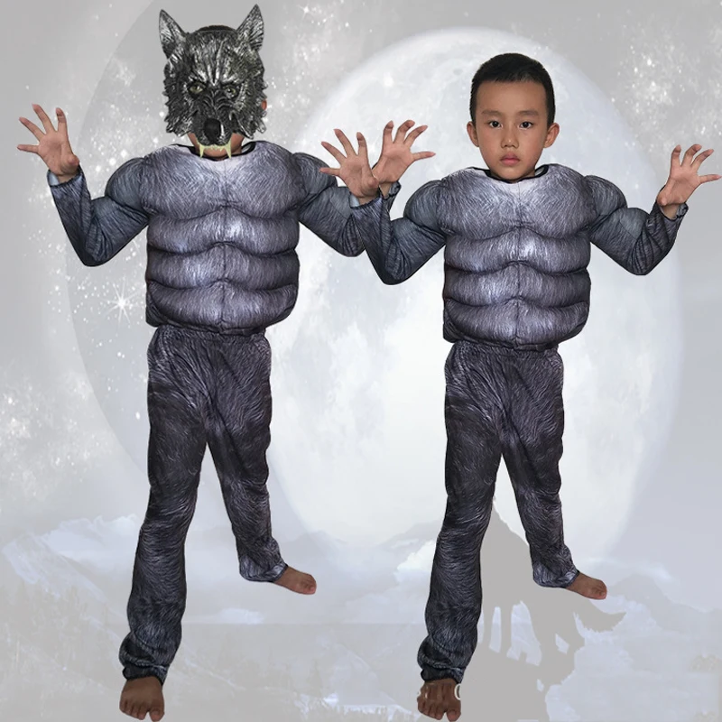 Детские костюмы для косплея на Хэллоуин; костюмы волка; Детская школьная одежда; реквизит; Одежда для мальчиков; подарки для детей