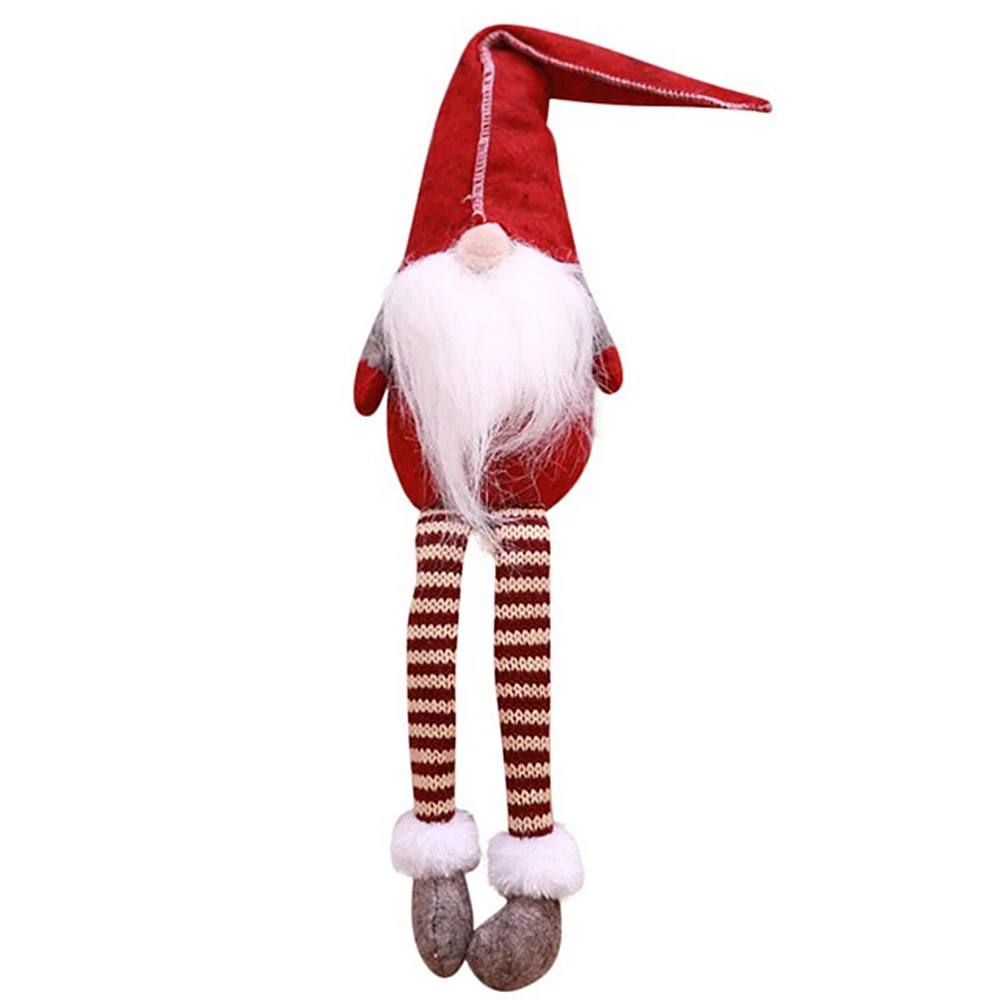 Рождественские украшения длинные ножки Rudolf кукла рождественский подарок окно дисплей Рождество украшения дома товары - Цвет: Красный
