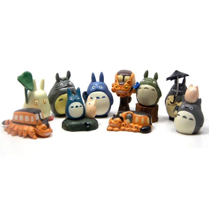 

Free shippping 10pcs/set Japanese Cartoon Ha yao Anime Figure My Neighbor Totoro mini figurine Toy Figures