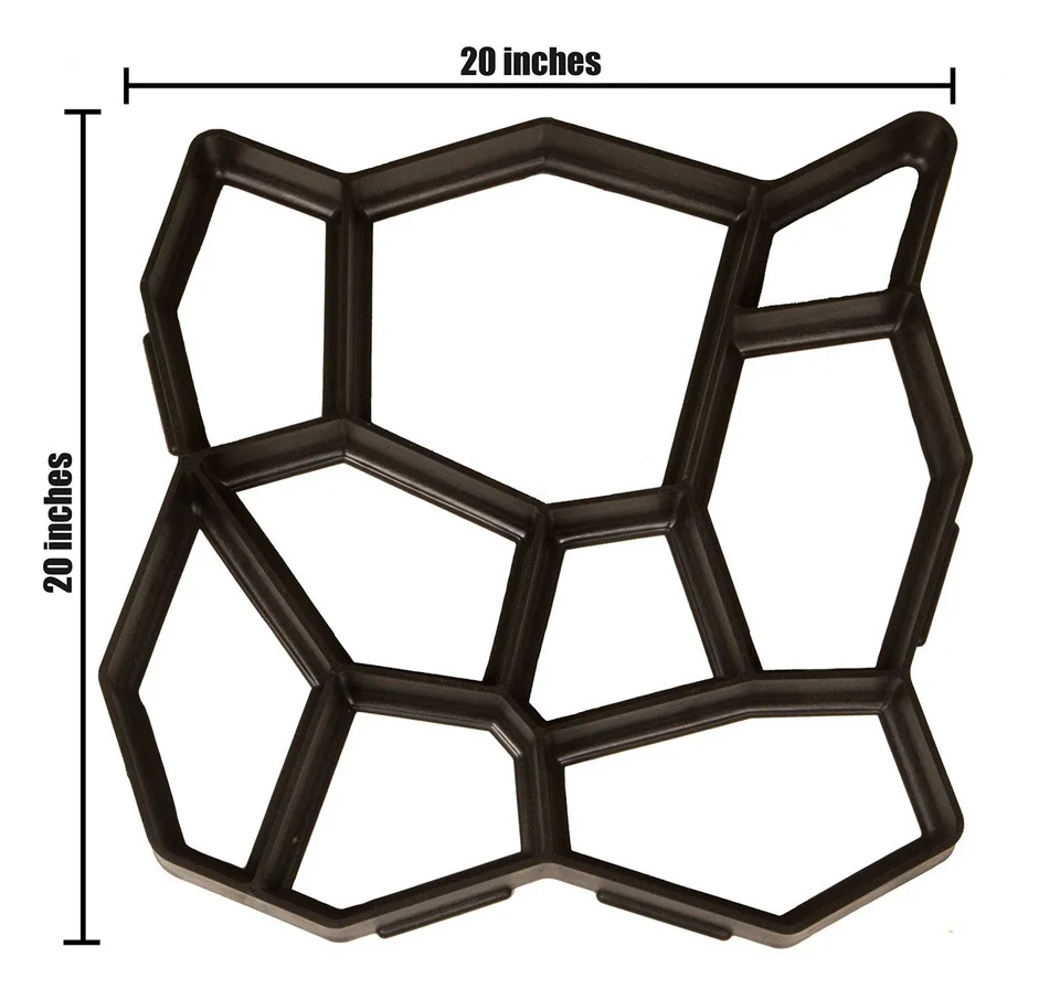Плесень тротуара DIY Пластиковый путь производитель плесень вручную мощения цемента кирпич камень дорога бетонные формы инструмент для сада дома двора