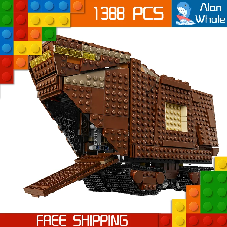 

1388pcs Space Wars Sandcrawler armoured Crrier Transport Vehicle 05146 Figure Building Blocks Toys Compatible With Lago